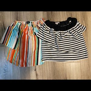 Flowy, summery shirts — off shoulder